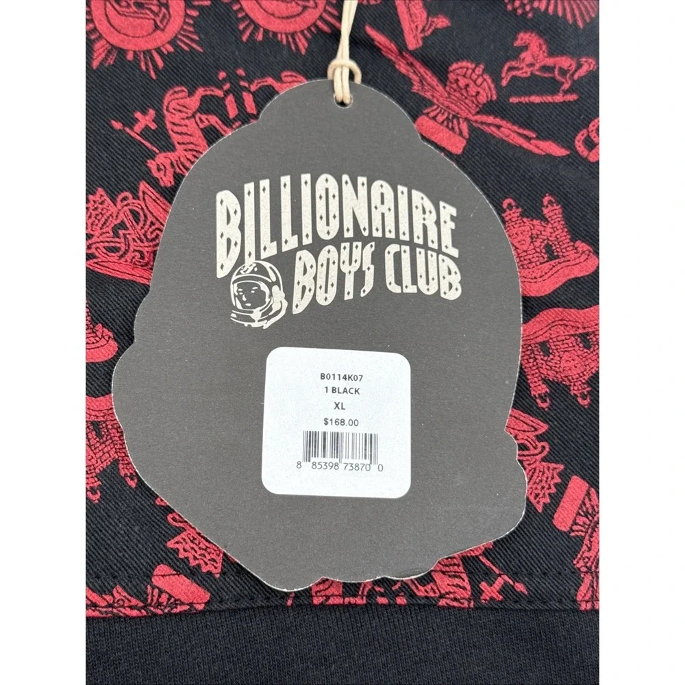 Billionaire Boys Club BBC Black Red All-Over Print Jogger Sweatpants XL NEW